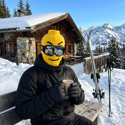 Smirk outside the alpine hut